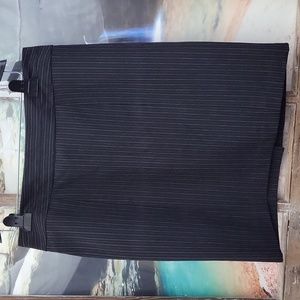 George Black and Gray Pinstripe Pencil Skirt Size 10